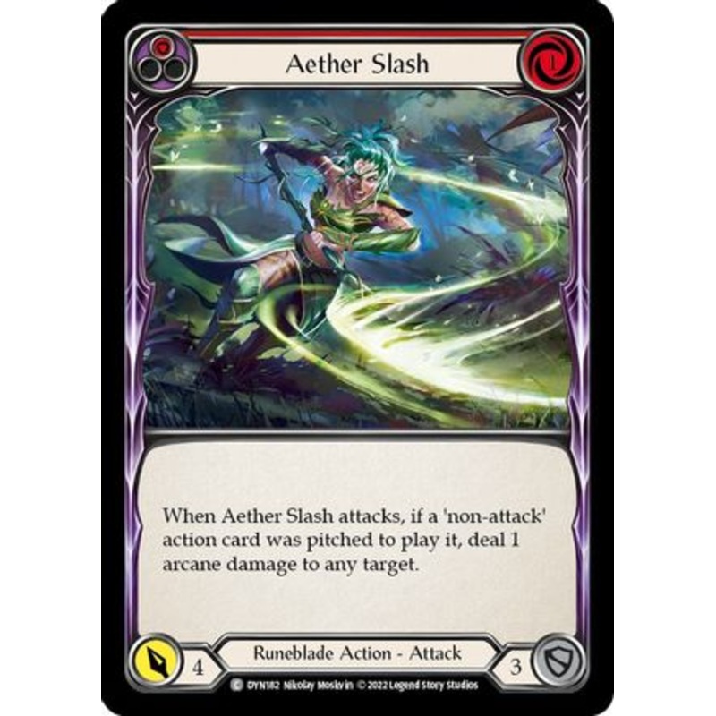 Aether Slash (Red) (DYN182) Rainbow Foil – Dynasty