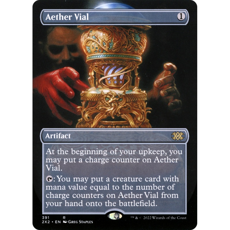 Aether Vial (Borderless Alternate Art) [Double Masters 2022]