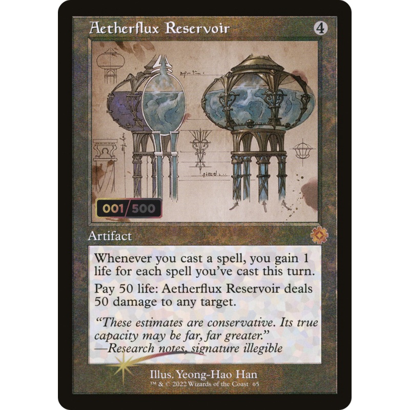 Aetherflux Reservoir (Retro Schematic) (Serialized) [The Brothers’ War Retro Artifacts]