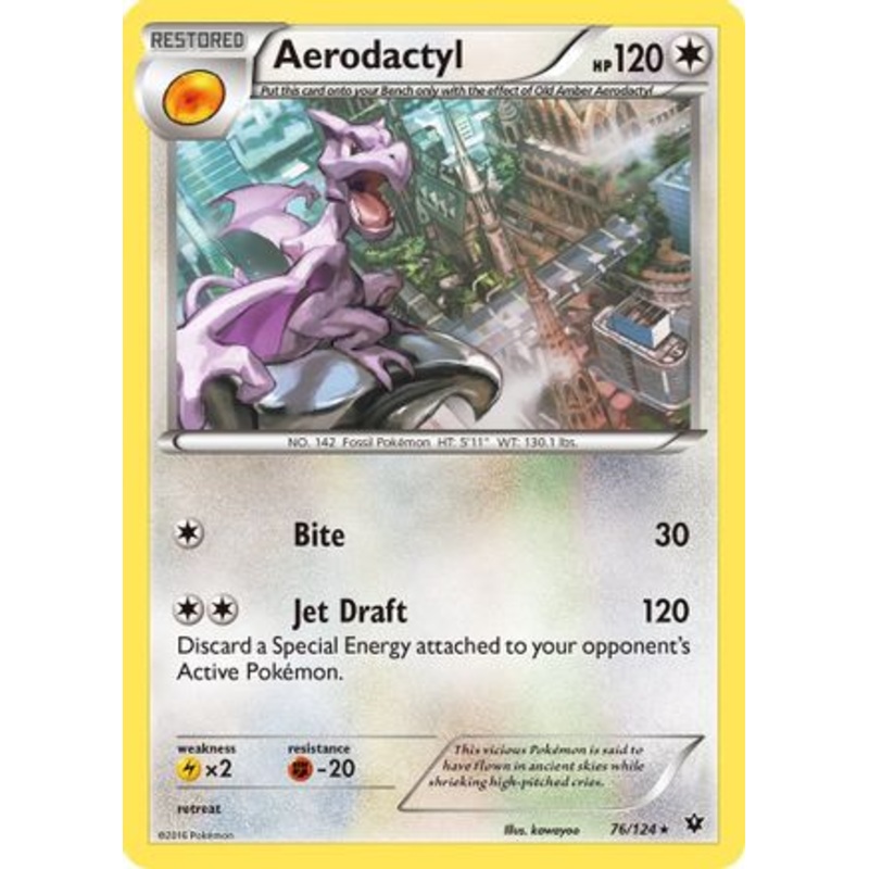 Aerodactyl (76/124) [XY: Fates Collide] Reverse Holofoil