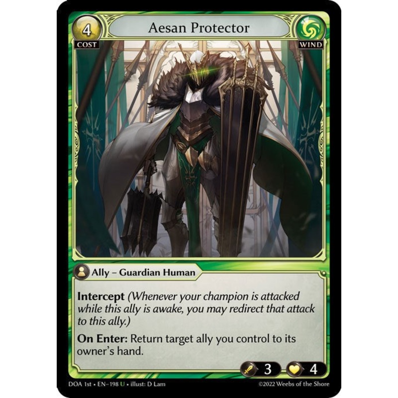 Aesan Protector (198) [Dawn of Ashes: 1st Edition] Foil