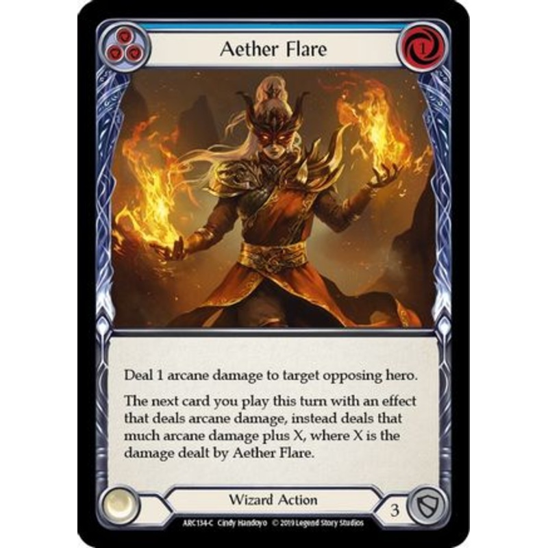 Aether Flare (Blue) (ARC134) Unlimited Edition Rainbow Foil – Arcane Rising