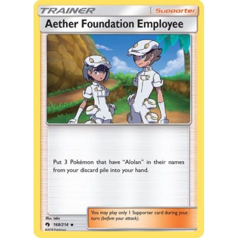 Aether Foundation Employee (168/214) [Sun & Moon: Lost Thunder] Reverse Holofoil