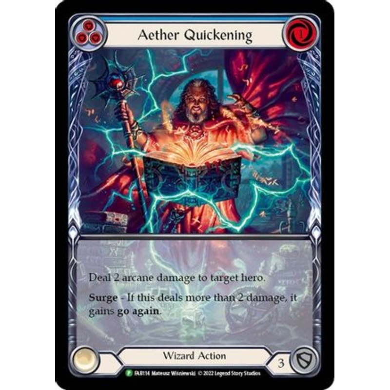 Aether Quickening (Blue) (FAB114) Rainbow Foil – Flesh and Blood: Promo Cards