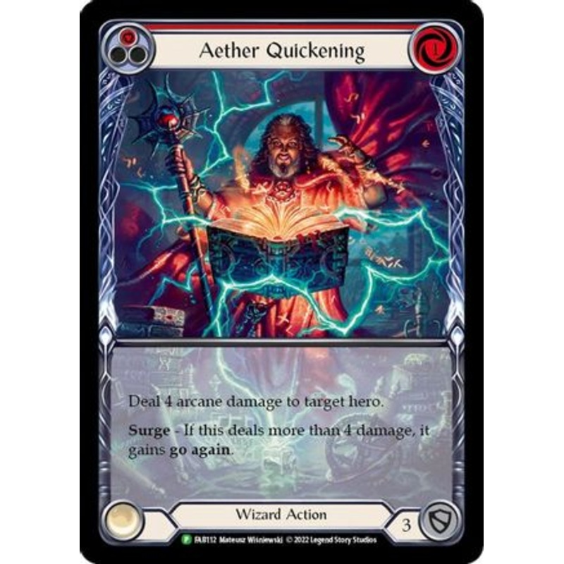 Aether Quickening (Red) (FAB112) Rainbow Foil – Flesh and Blood: Promo Cards
