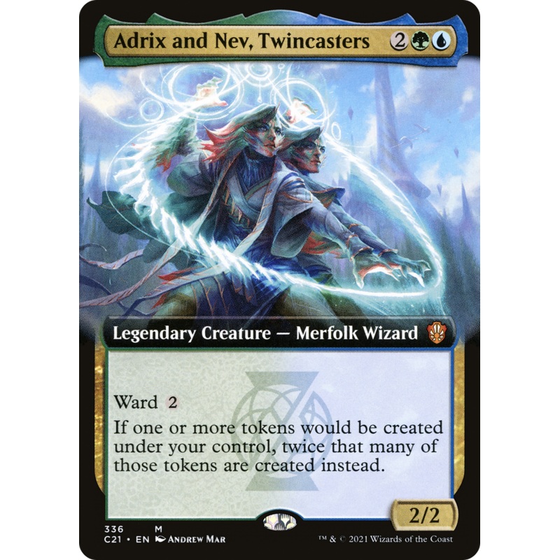 Adrix and Nev, Twincasters (Extended Art) [Commander 2021]