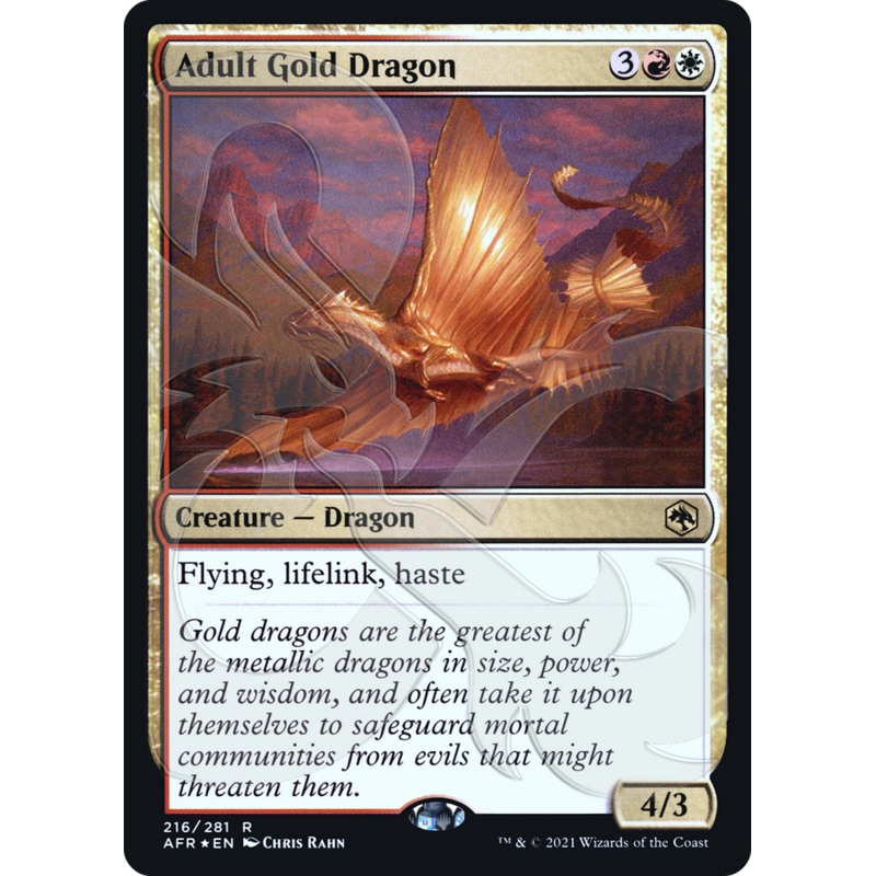 Adult Gold Dragon (Ampersand Promo) [Dungeons & Dragons: Adventures in the Forgotten Realms Promos]