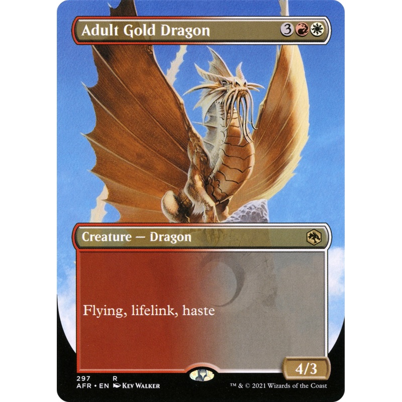 Adult Gold Dragon (Borderless Alternate Art) [Dungeons & Dragons: Adventures in the Forgotten Realms] Foil