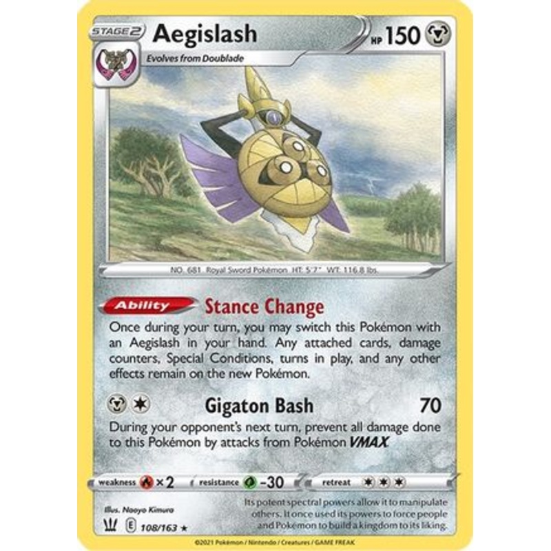 Aegislash (108/163) [Sword & Shield: Battle Styles] Reverse Holofoil