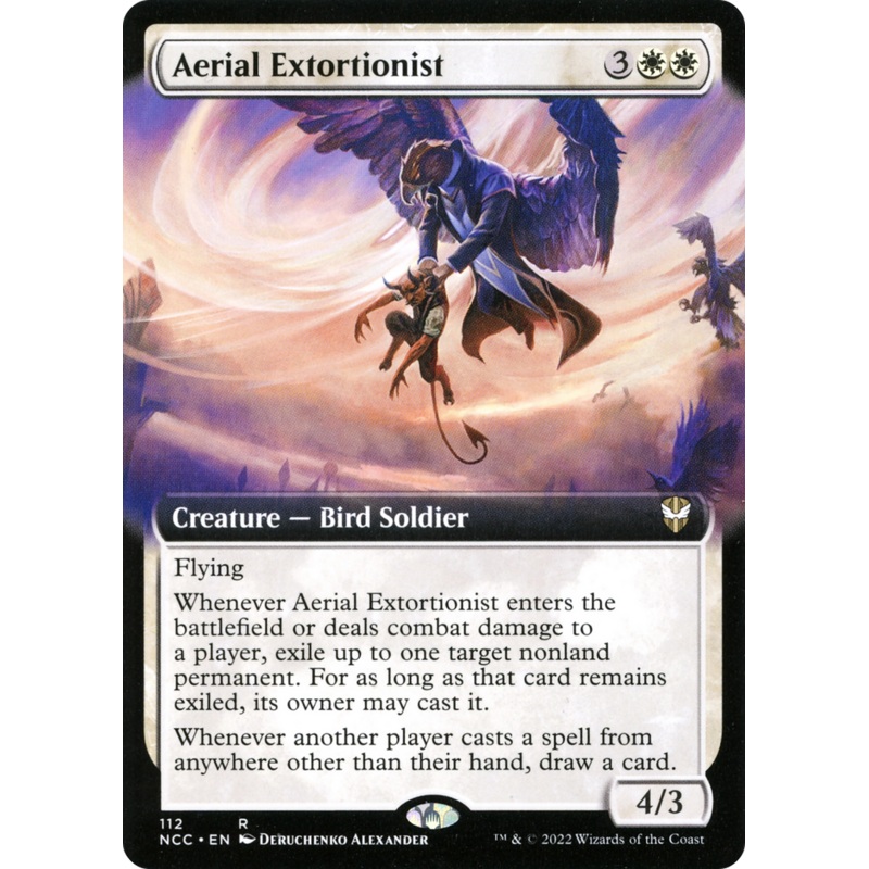 Aerial Extortionist (Extended Art) [Streets of New Capenna Commander]