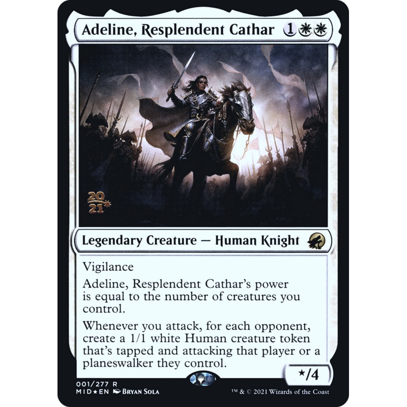 Adeline, Resplendent Cathar [Innistrad: Midnight Hunt Prerelease Promos]