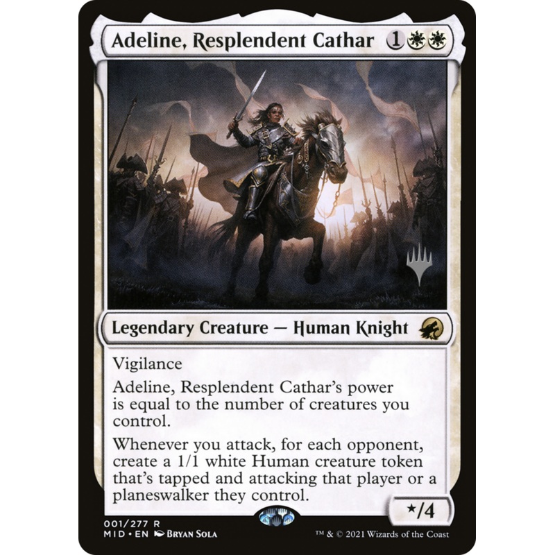 Adeline, Resplendent Cathar (Promo Pack) [Innistrad: Midnight Hunt Promos]