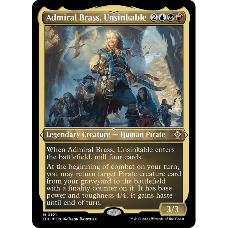 Admiral Brass, Unsinkable (Display Commander) [The Lost Caverns of Ixalan Commander]