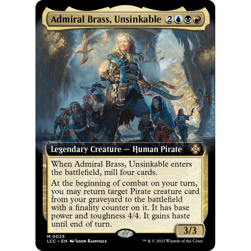 Admiral Brass, Unsinkable (Extended Art) [The Lost Caverns of Ixalan Commander]