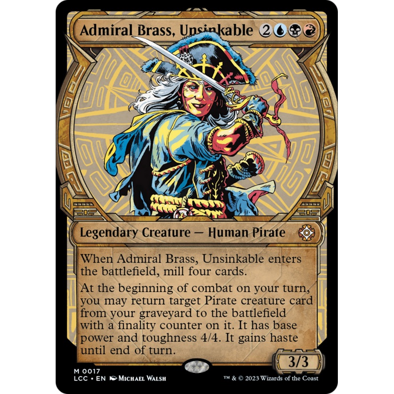 Admiral Brass, Unsinkable (Showcase) [The Lost Caverns of Ixalan Commander] Foil