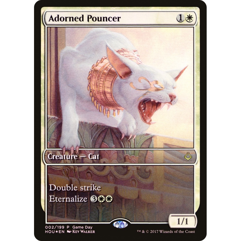 Adorned Pouncer (Game Day) (Full Art) [Hour of Devastation Promos]