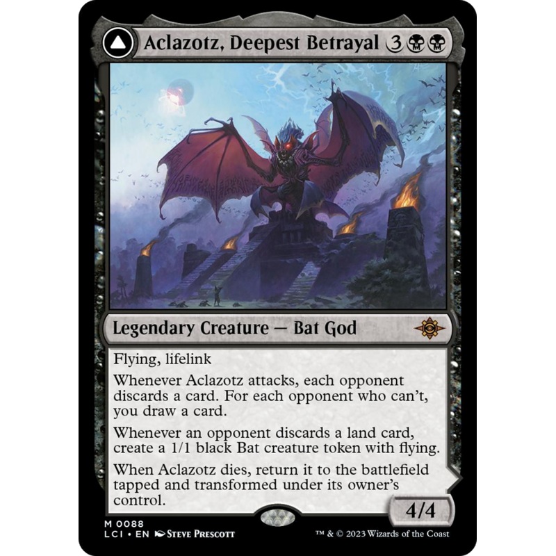 Aclazotz, Deepest Betrayal // Temple of the Dead [The Lost Caverns of Ixalan] Foil