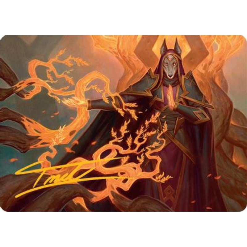 Abzan Devotee Art Card (10/54) (Gold-Stamped Signature) (010) – Art Series: Tarkir: Dragonstorm