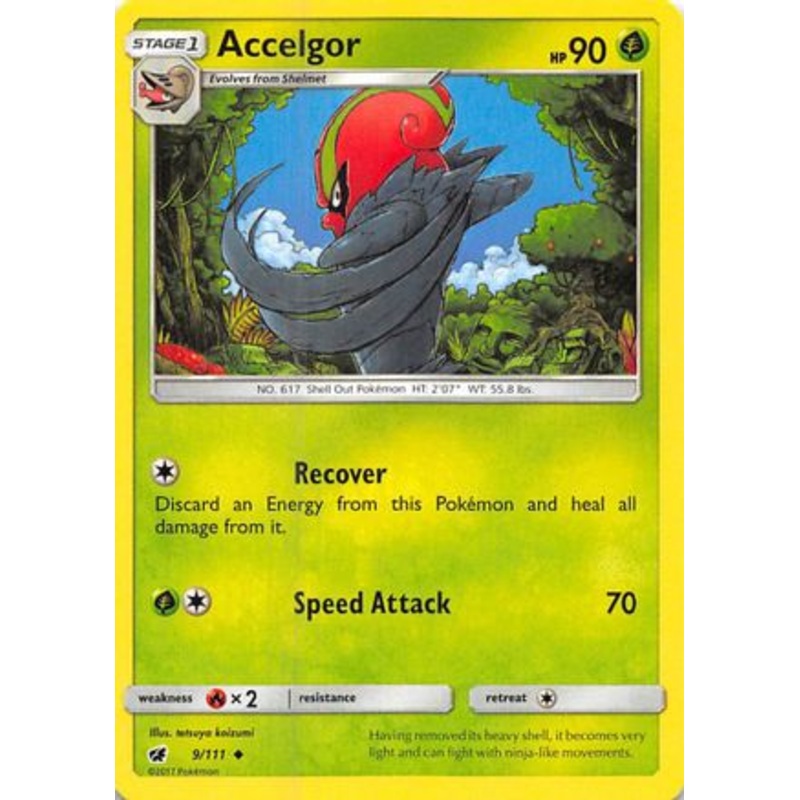 Accelgor (9/111) [Sun & Moon: Crimson Invasion] Reverse Holofoil