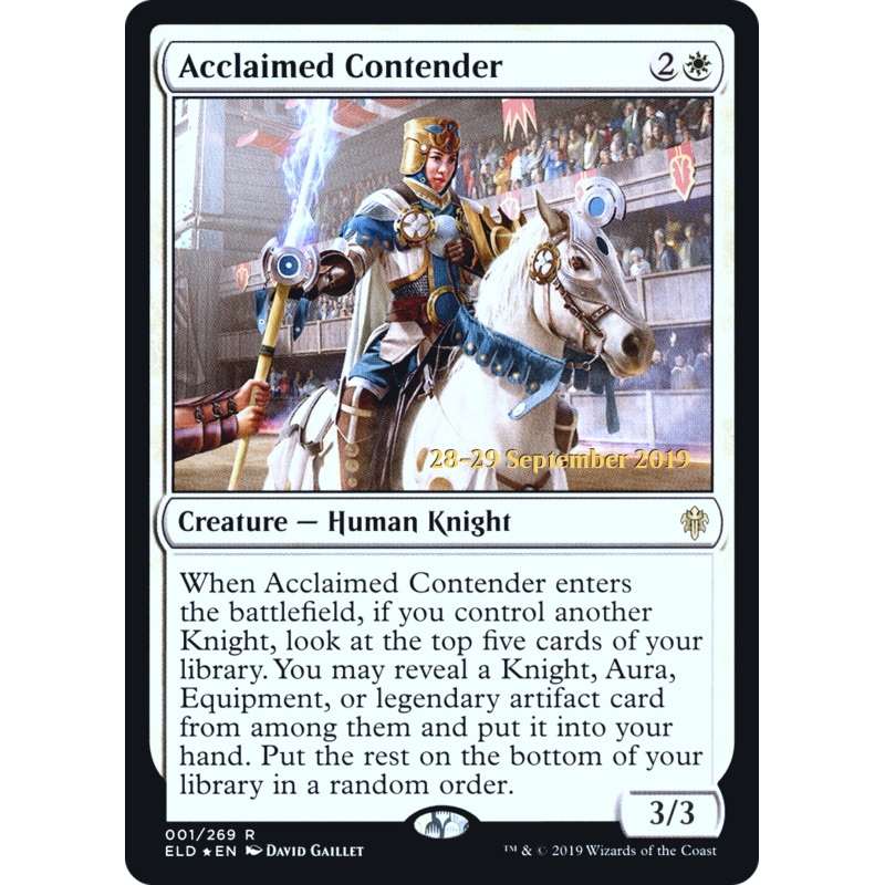 Acclaimed Contender [Throne of Eldraine Prerelease Promos]