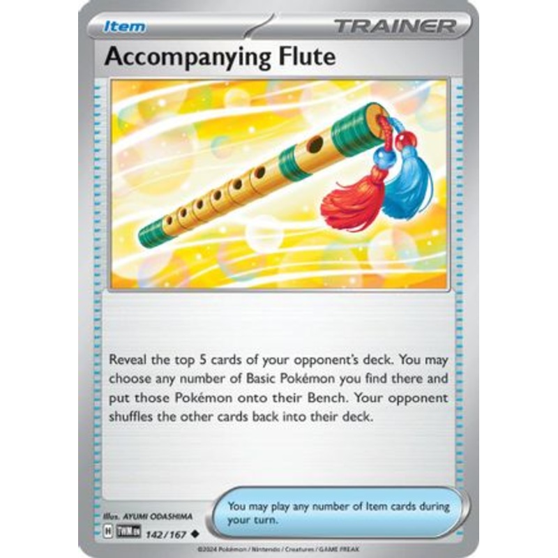 Accompanying Flute (142/167) [Scarlet & Violet: Twilight Masquerade] Reverse Holofoil