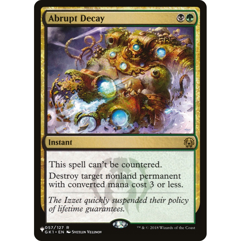Abrupt Decay [The List]