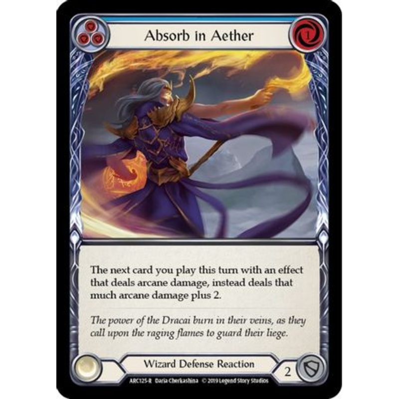 Absorb in Aether (Blue) (ARC125) 1st Edition Rainbow Foil – Arcane Rising