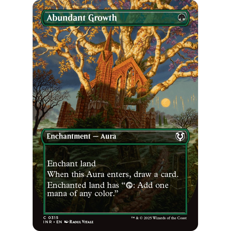 Abundant Growth (Borderless) Foil (315) – Innistrad Remastered