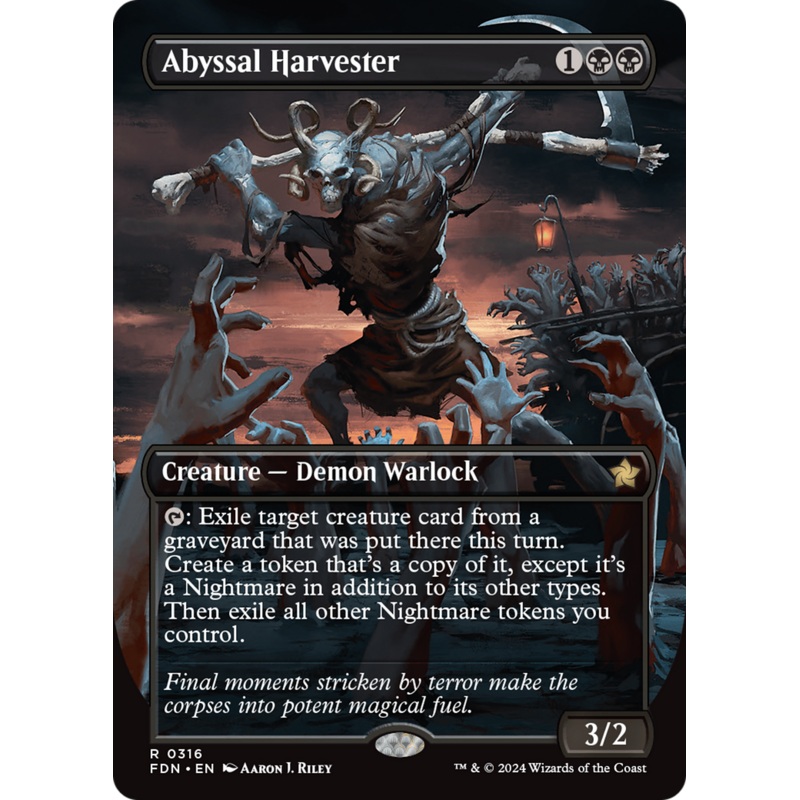 Abyssal Harvester (Borderless) [Foundations] Foil