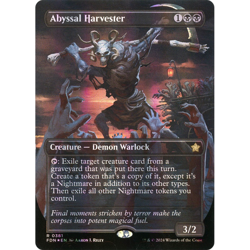 Abyssal Harvester (Borderless) (Mana Foil) [Foundations]