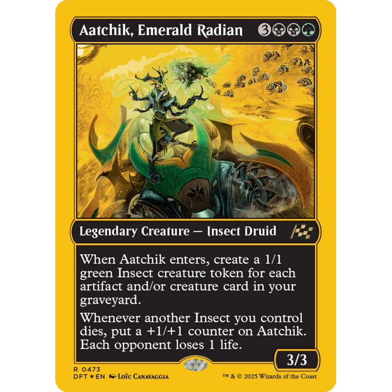Aatchik, Emerald Radian (First-Place Foil) Foil (473) – Aetherdrift