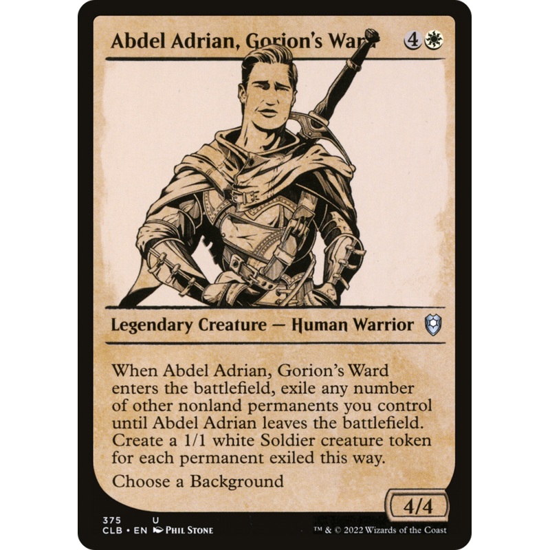 Abdel Adrian, Gorion’s Ward (Showcase) [Commander Legends: Battle for Baldur’s Gate]