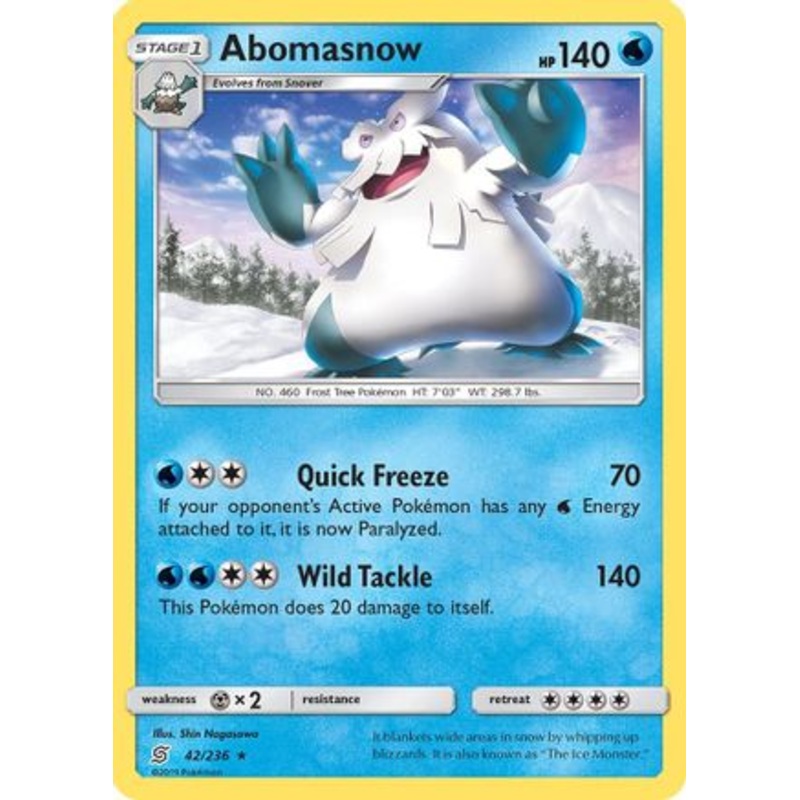 Abomasnow (42/236) [Sun & Moon: Unified Minds]