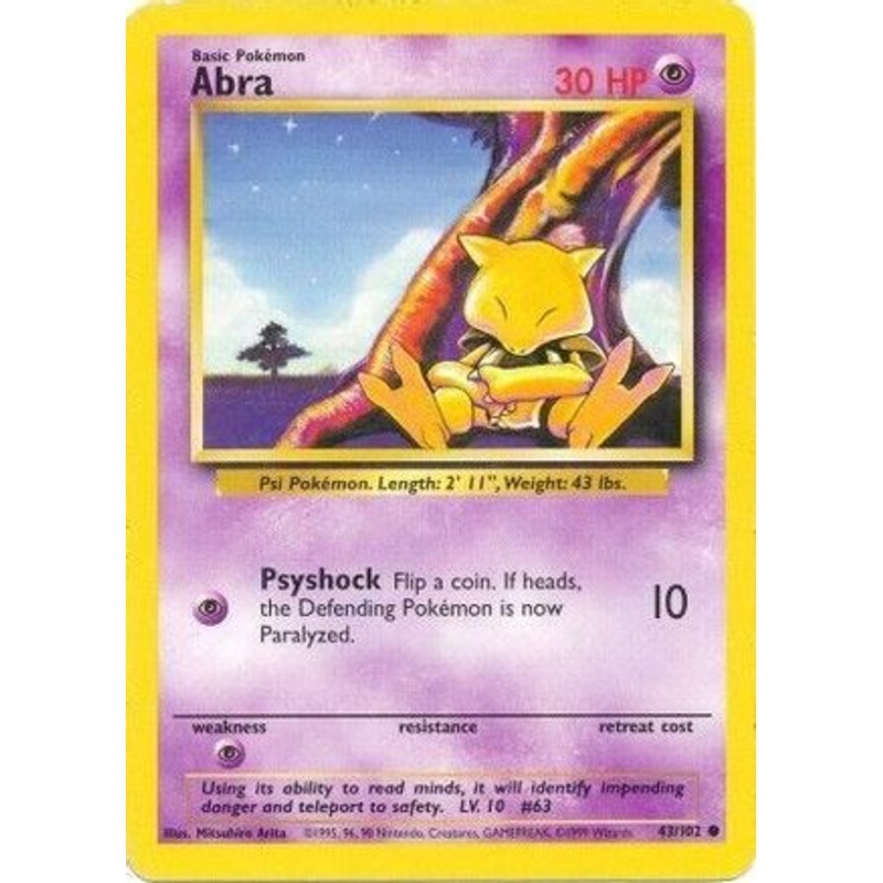 Abra (43/102) [Base Set Unlimited]