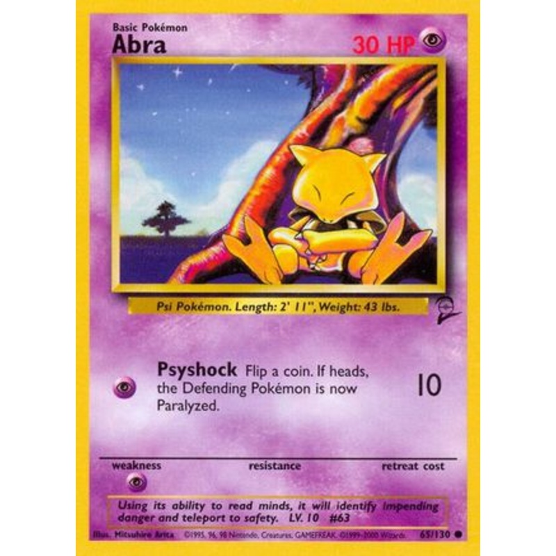 Abra (65/130) [Base Set 2]