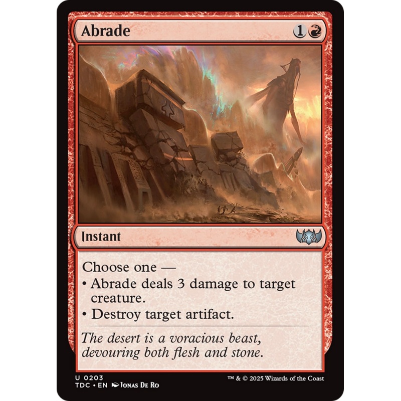 Abrade (203) – Commander: Tarkir: Dragonstorm