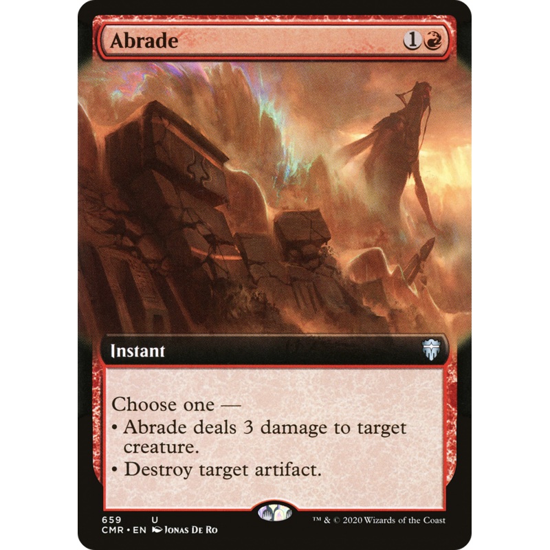 Abrade (Extended Art) [Commander Legends]