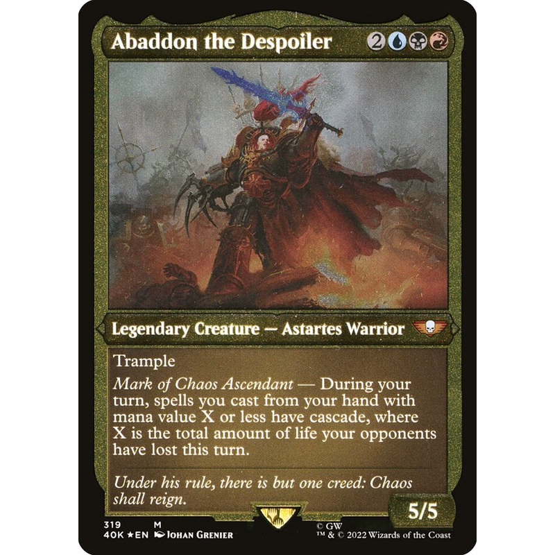 Abaddon the Despoiler (Display Commander) (Etched Foil) [Warhammer 40,000]