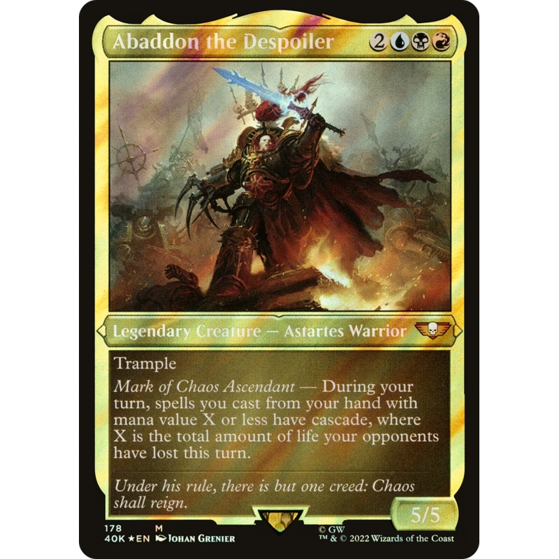 Abaddon the Despoiler (Display Commander) (Surge Foil) [Warhammer 40,000]