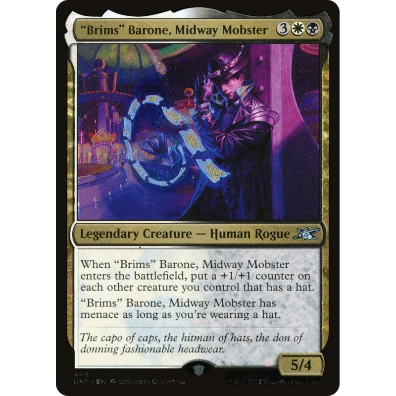 “Brims” Barone, Midway Mobster (Galaxy Foil) [Unfinity]