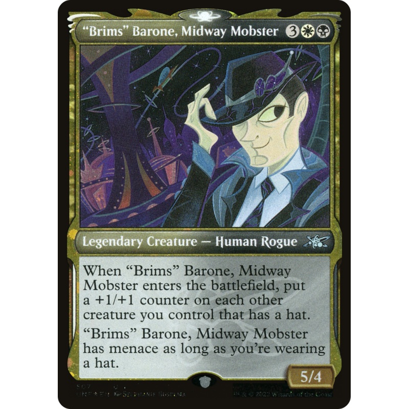 “Brims” Barone, Midway Mobster (Showcase) (Galaxy Foil) [Unfinity]