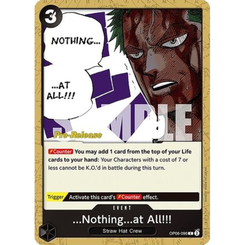 …Nothing…at All!!! (OP06-096) Pre-Release Cards