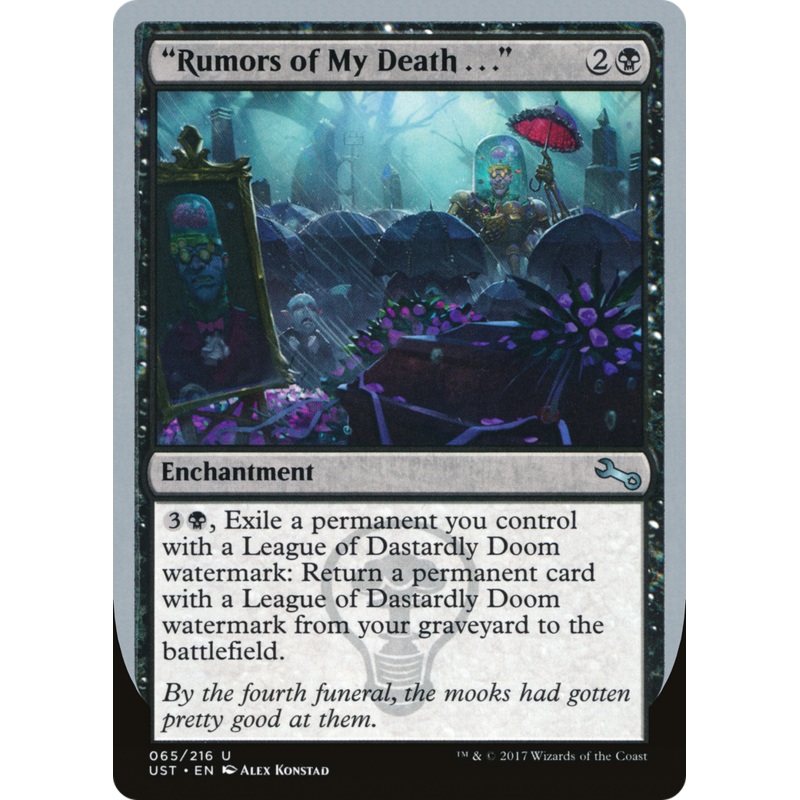 “Rumors of My Death . . .” [Unstable] Foil